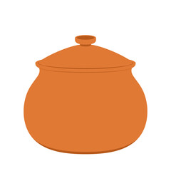 Earth pot vector. wallpaper. free space for text. Earth pot on white background.