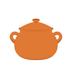 Earth pot vector. wallpaper. free space for text. Earth pot on white background.