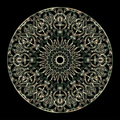 Decorative round floral mandala unique	