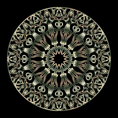 Decorative round floral mandala unique	