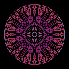 Decorative round floral mandala unique	
