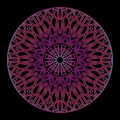 Decorative round floral mandala unique	