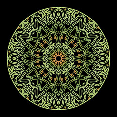 Decorative round floral mandala unique	