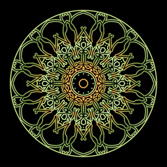 Decorative round floral mandala unique	