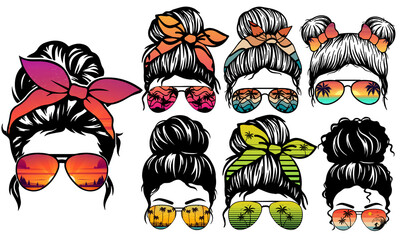 summer sunglass t shirt design bundle

