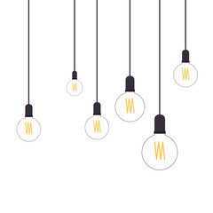 Naklejka premium Lamp vector. Lamp doodle on white background.