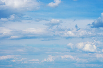 White clouds in blue sky