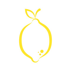 Lemon cartoon vector. symbol. logo design.