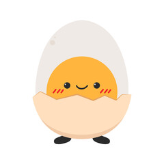 Egg character design. cartoon vector.