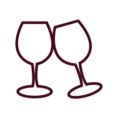 Glass of wine icon