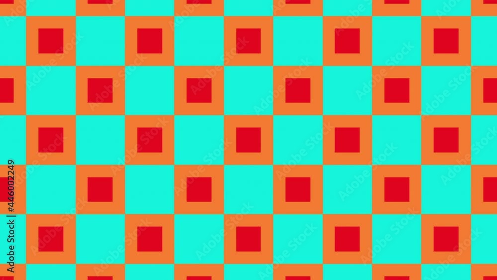 Aufkleber seamless loop motion graphic animation in a vivid neon color palette. mosaic of geometric animated t