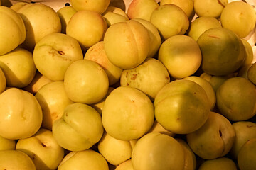 yellow apples at the market