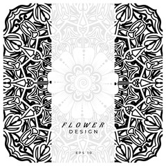 mehndi flower decorative ornament in ethnic oriental style. doodle ornament. outline hand draw.