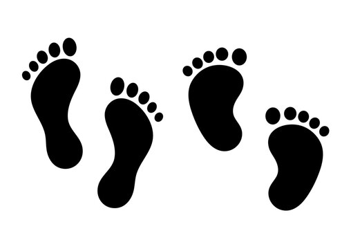 Human footprint icon. Vector illustration.