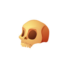 Human skull, head of skeleton, symbol of death or dangerous a vector illustration