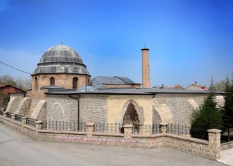 Fototapeta na wymiar Malatya Battalgazi Grand Mosque was built in 1224 during the Anatolian Seljuk period. The mosque was built during the reign of Sultan Alaaddin Keykubat.
