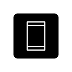 Mobile device icon vector filled square style