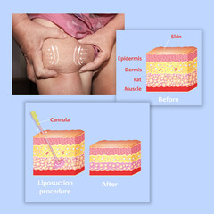 Mechanism of liposuction. Suction-assisted liposuction.