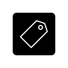 Price tag icon vector filled square style