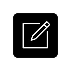 Compose write icon vector filled square style