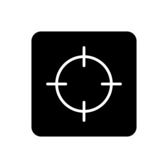 Focus aim icon vector filled square style