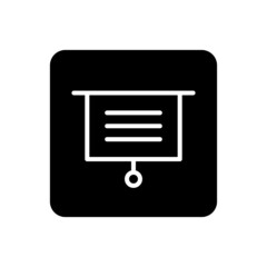 Presentation icon vector filled square style