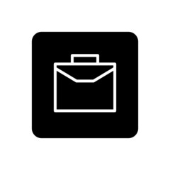 Briefcase icon vector filled square style