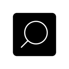 Search icon vector filled square style