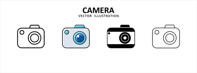camera icon photography simple design. social media take picture illustration