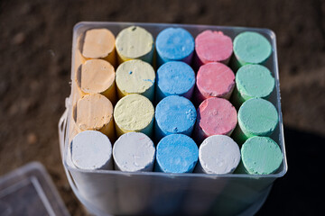 bunte Stra&szlig;enmalkreide