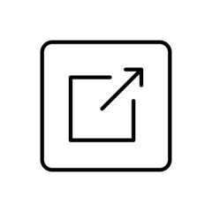 External link icon vector line square style