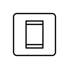 Mobile device icon vector line square style