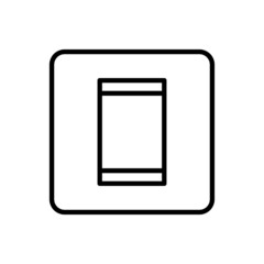 Mobile device icon vector line square style