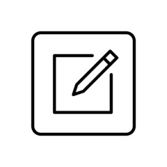 Compose write icon vector line square style