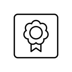 Medal icon vector line square style