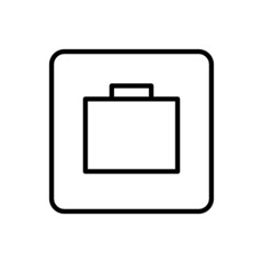 Bag icon vector line square style