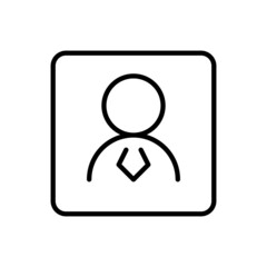 Businessman user icon vector line square style