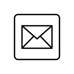 Envelope icon vector line square style