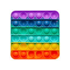 Rainbow pop it fidget toy isolated