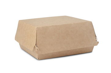 Takeaway burger box isolated