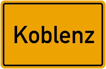 Village Sign Of Koblenz