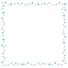 きらめきのフレーム　手書き風　正方形