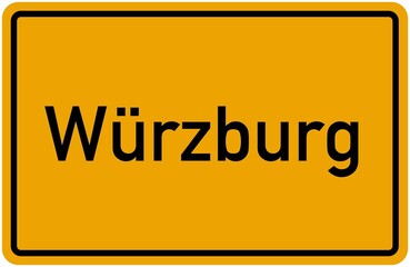 Village Sign Of Würzburg