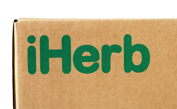 Box with the brand logo iHerb