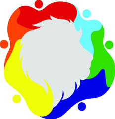 social organisation concept of lion surrounder by people