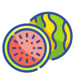 watermelon line icon