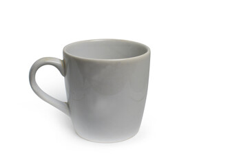 white cup isolated on white