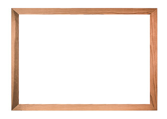 one wooden frame isolated on white background