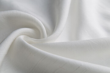 Closeup shot of white swirled fabric