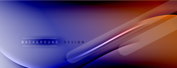 Abstract background - lines composition created with lights and shadows. Technology or business digital template. Trendy simple fluid color gradient abstract background with dynamic